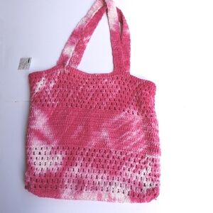 NWT Boho Crochet Tie-Dye Shoulder Tote